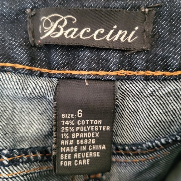 NWOT Baccini Women's Maxi Denim Skirt Sz 6 Dark Wash Embroidered Pockets Modest - Picture 9 of 10